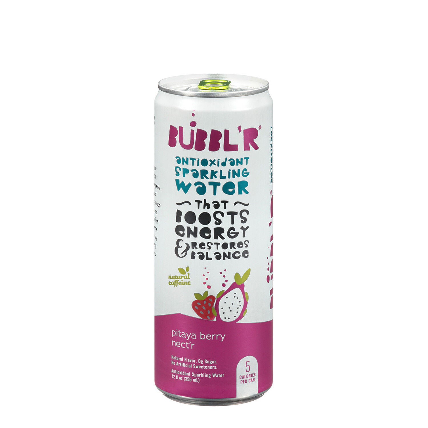 BUBBL’R® Antioxidant Sparkling Water, Pitaya Berry Nect'r - 12oz. (12 Cans)